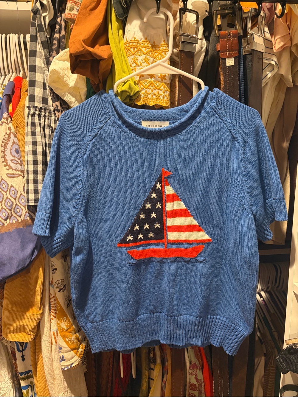 Free Assembly Sailboat Sweater Top